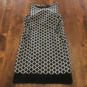 WHBM Summer Dress with Black Trim - Size 8